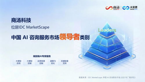 商湯科技榮膺IDC MarketScape中國AI咨詢服務市場領導者，以技術開發(fā)引領行業(yè)創(chuàng)新